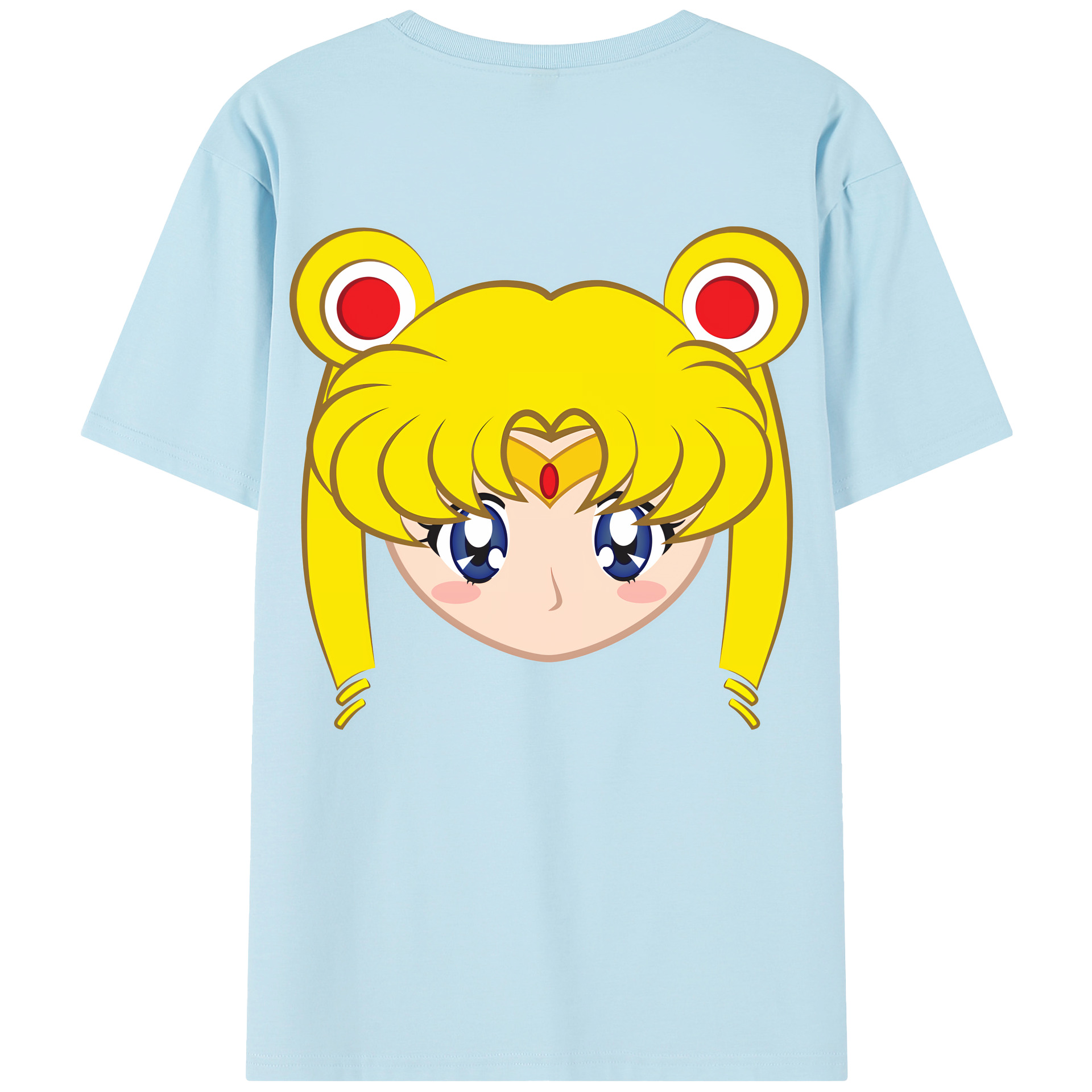 （画像用） 美少女戦士セーラームーン 月野 うさぎ つきの うさぎ Sailor Moon Tsukino Usagi 綿100％半袖Tシャツ（背面プリント）